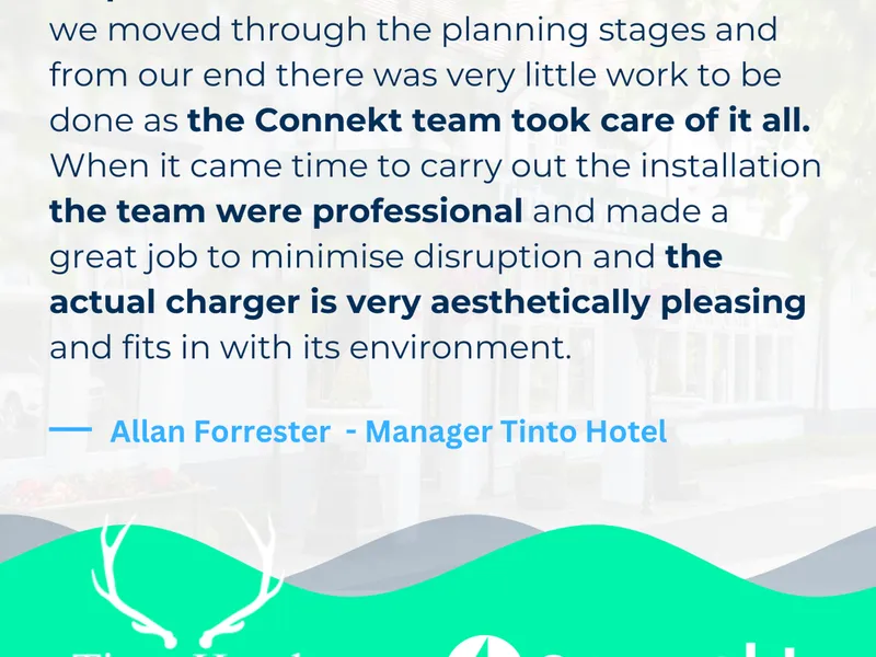 Tinto Hotel. Family-Run, Warm, Friendly and now with Connekt EV Charging!
